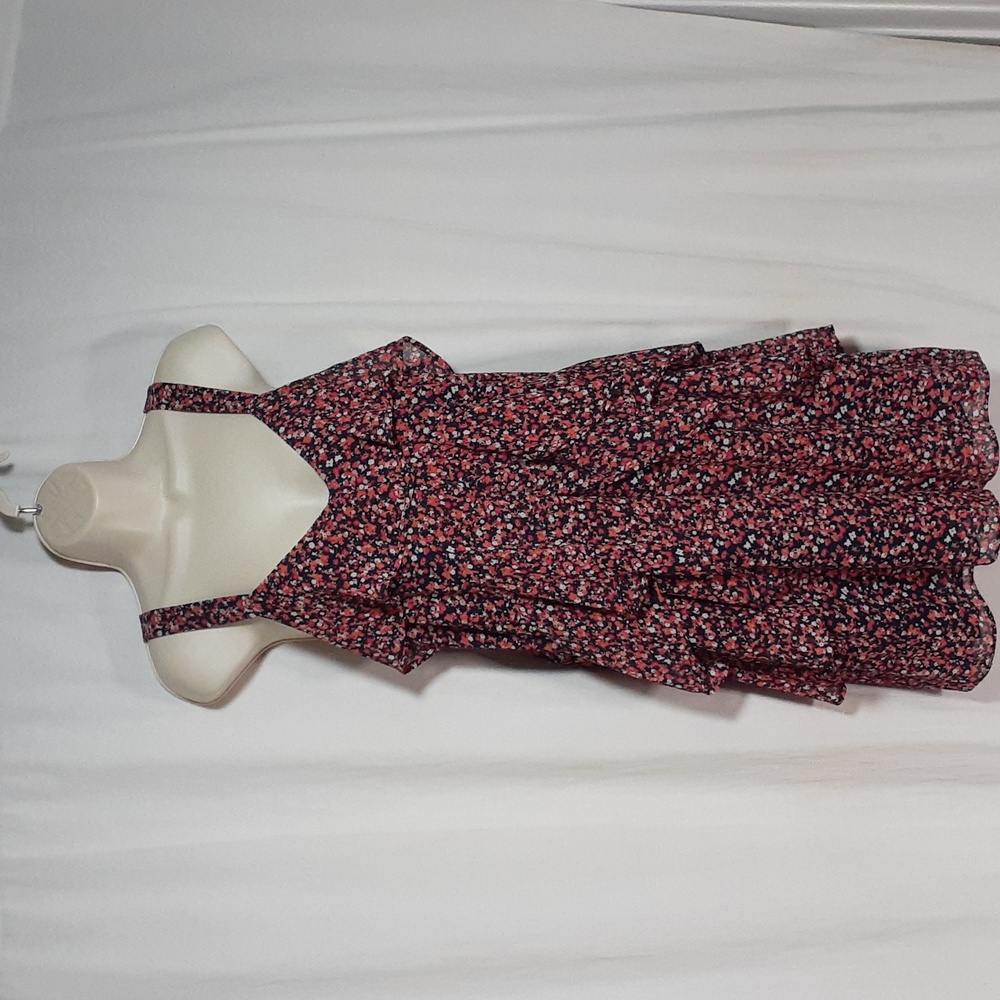 Michael Kors Women Size S Floral Sundress Lined Layered Flounce